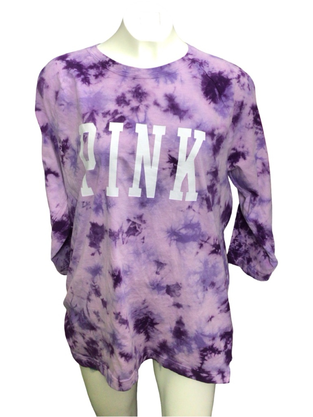 PINK Victoria's Secret Purple Tie-Dye Crewneck